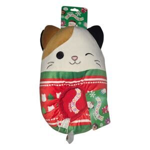 Squishmallows New Christmas Kitty kid's slippers size 2-3
